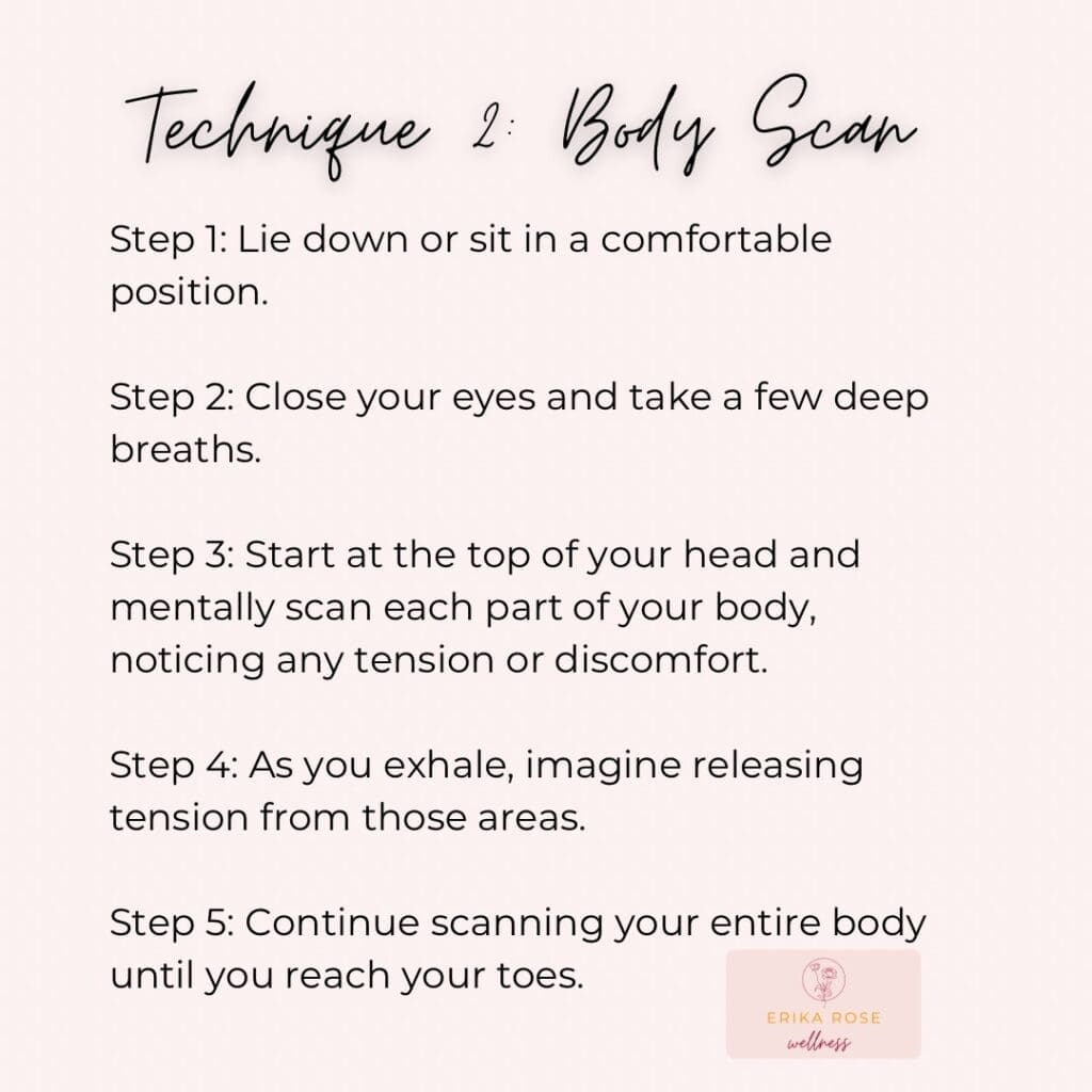 Mindfulness Technique 2 body scan steps