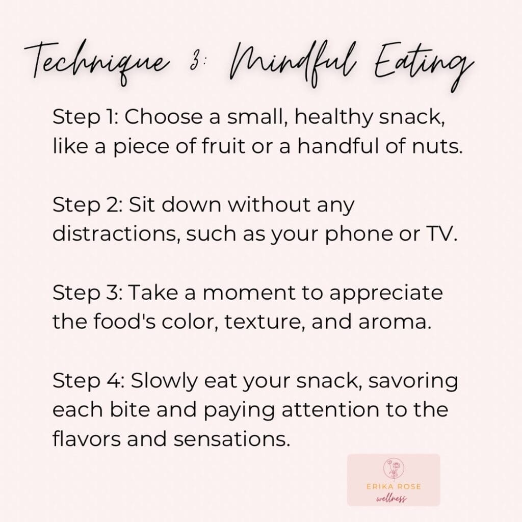 Mindfulness technique 3: mindful eating